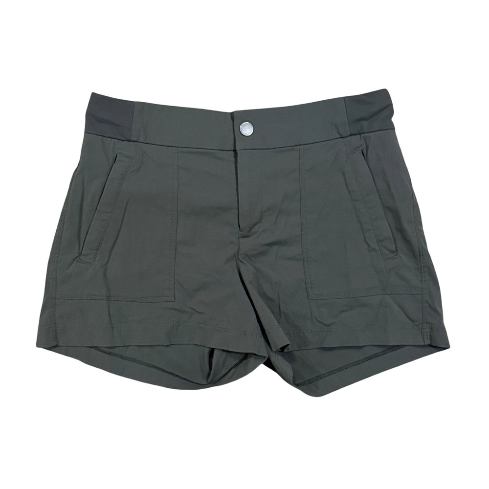 Athleta Trekkie North Shorts Womens 6 Dark Gray Hiking Outdoor Ripstop Stretch